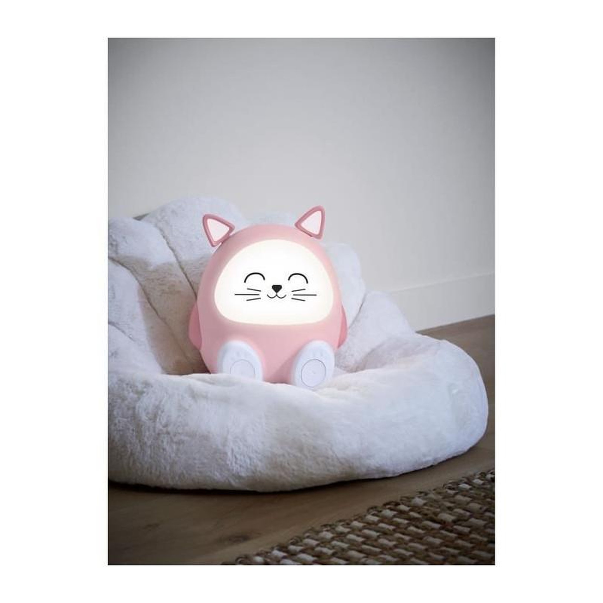 Voir la diapositive 3 : BIGBEN INTERACTIVE Enceinte lumineuse & veilleuse - BIGBEN - Chat - Bluetooth 5.0, 15W, Veilleuse réglable, Minuterie, Batterie USB-C