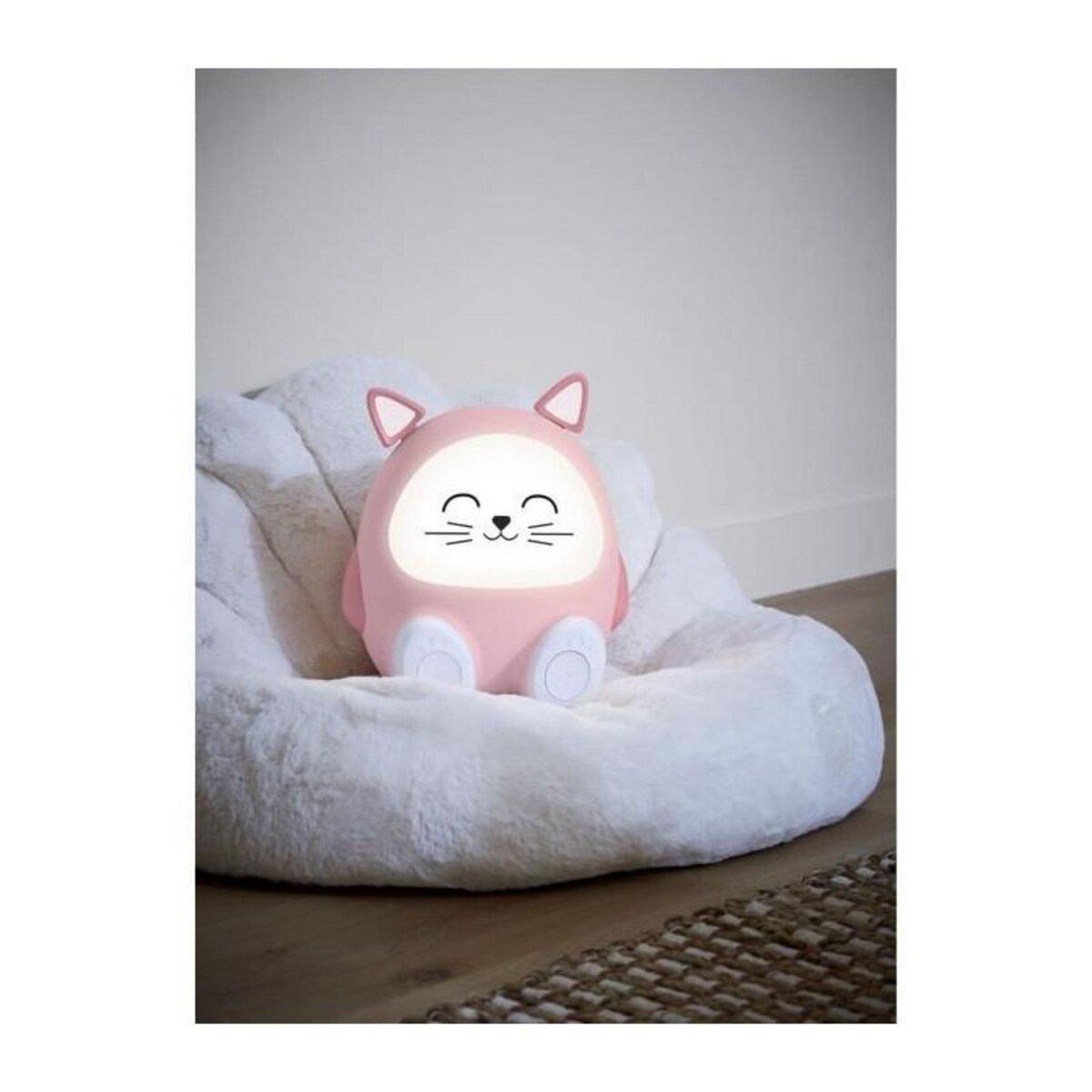 BIGBEN INTERACTIVE Enceinte lumineuse & veilleuse - BIGBEN - Chat - Bluetooth 5.0, 15W, Veilleuse réglable, Minuterie, Batterie USB-C