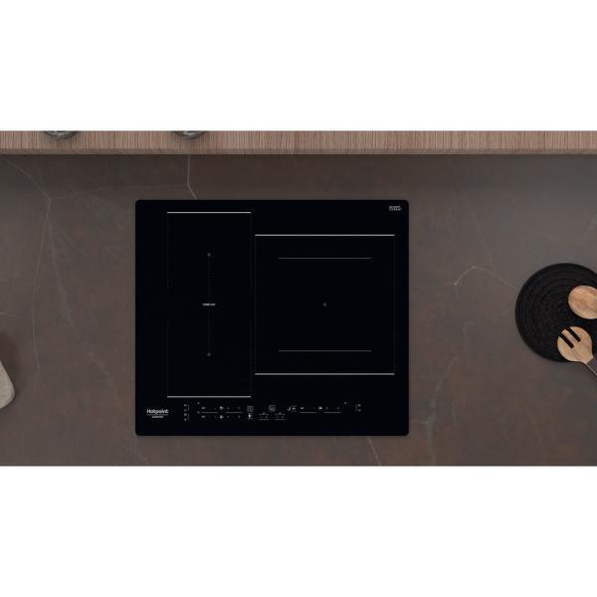 Voir la diapositive 3 : HOTPOINT Table de cuisson induction - hotpoint - 3 zones - hb2760bne - l 59 x p 51 cm - 7200w total - noir