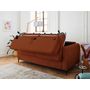 Voir la diapositive 2 : LISA DESIGN Owen - canapé 3 places convertible express couchage quotidien 140 cm matelas 12 cm en velours côtelé