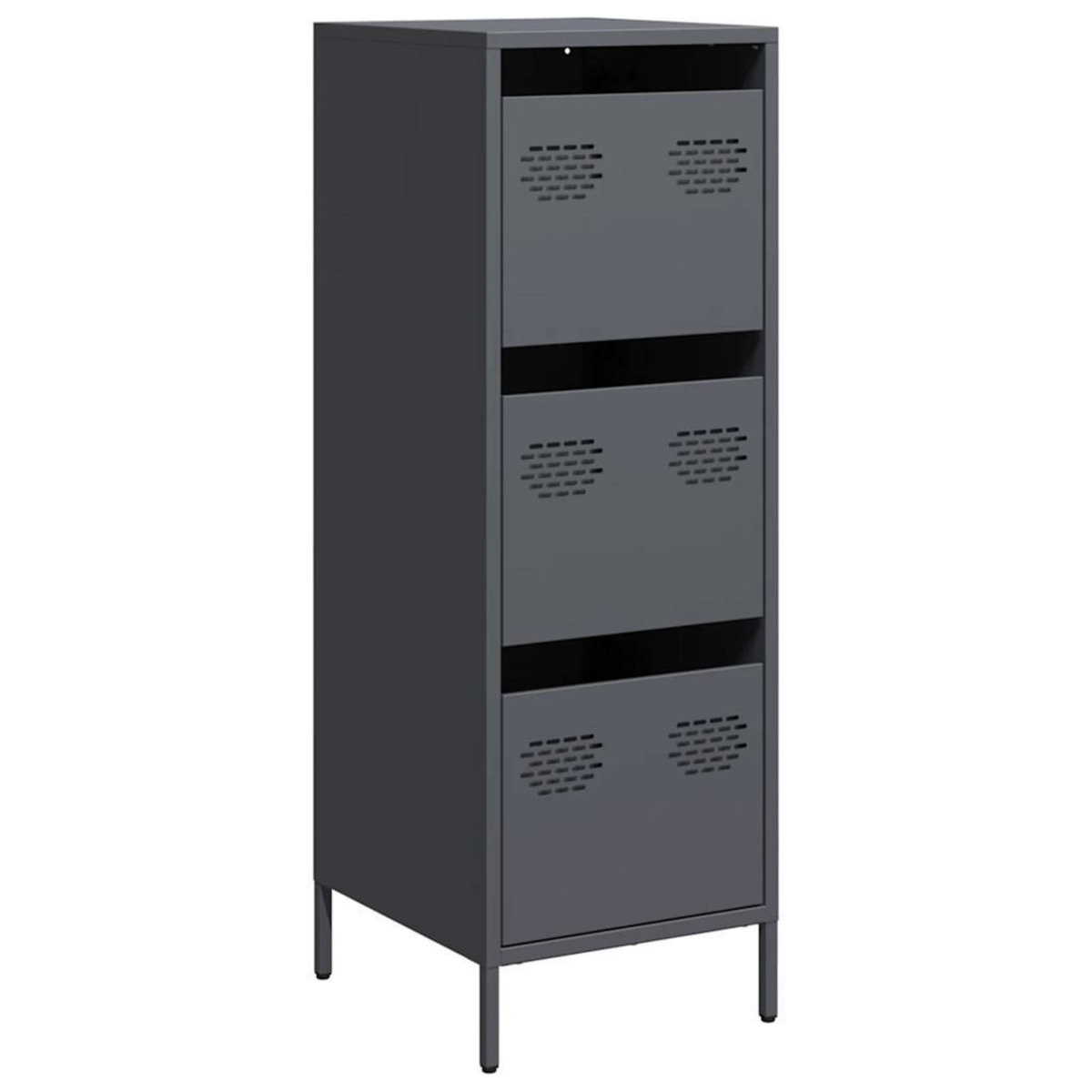 VIDAXL Buffet haut anthracite 39x35x103,5 cm acier