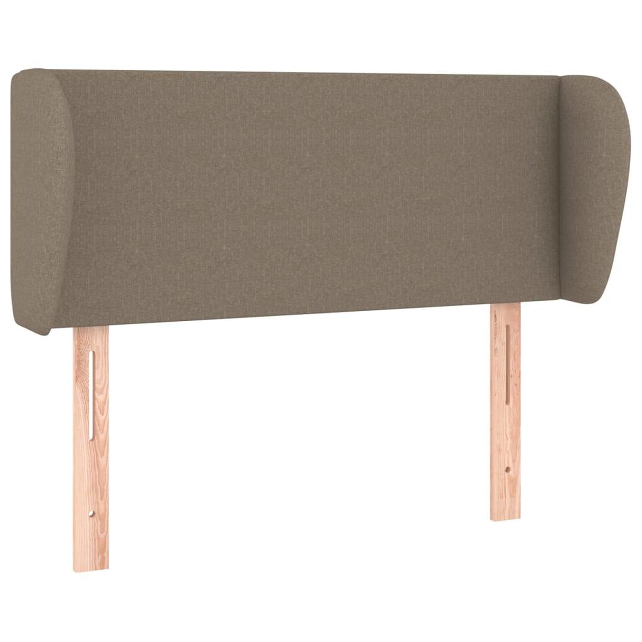 Voir la diapositive 2 : VIDAXL Tete de lit avec oreilles Taupe 93x23x78/88 cm Tissu