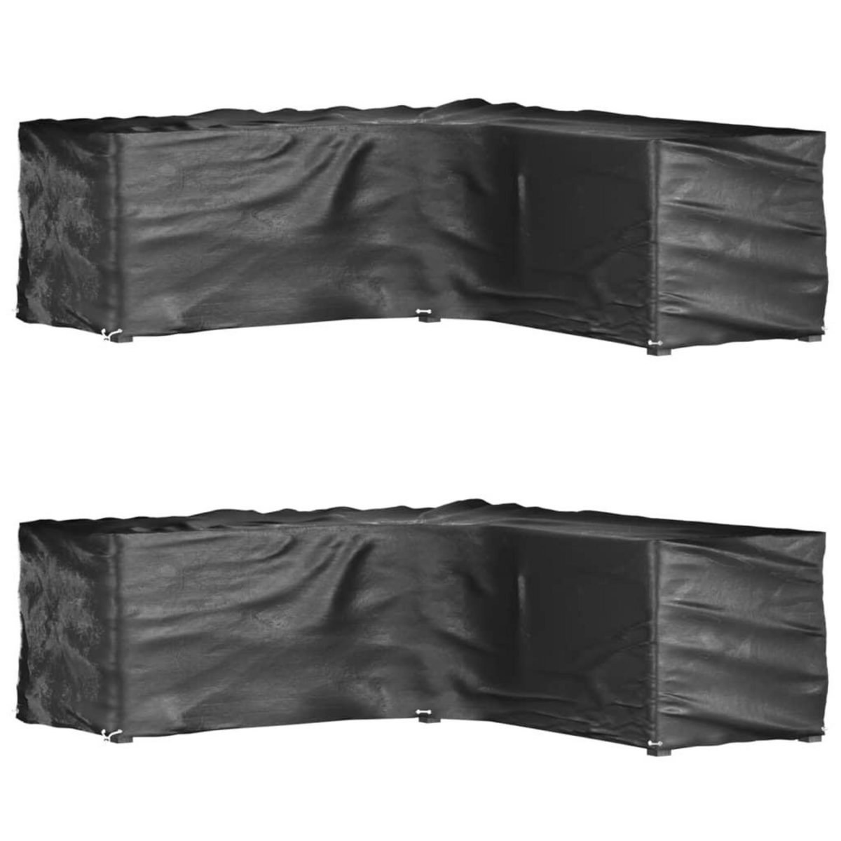 VIDAXL Housses de salon de jardin en forme de L 2 pcs 16 œillets