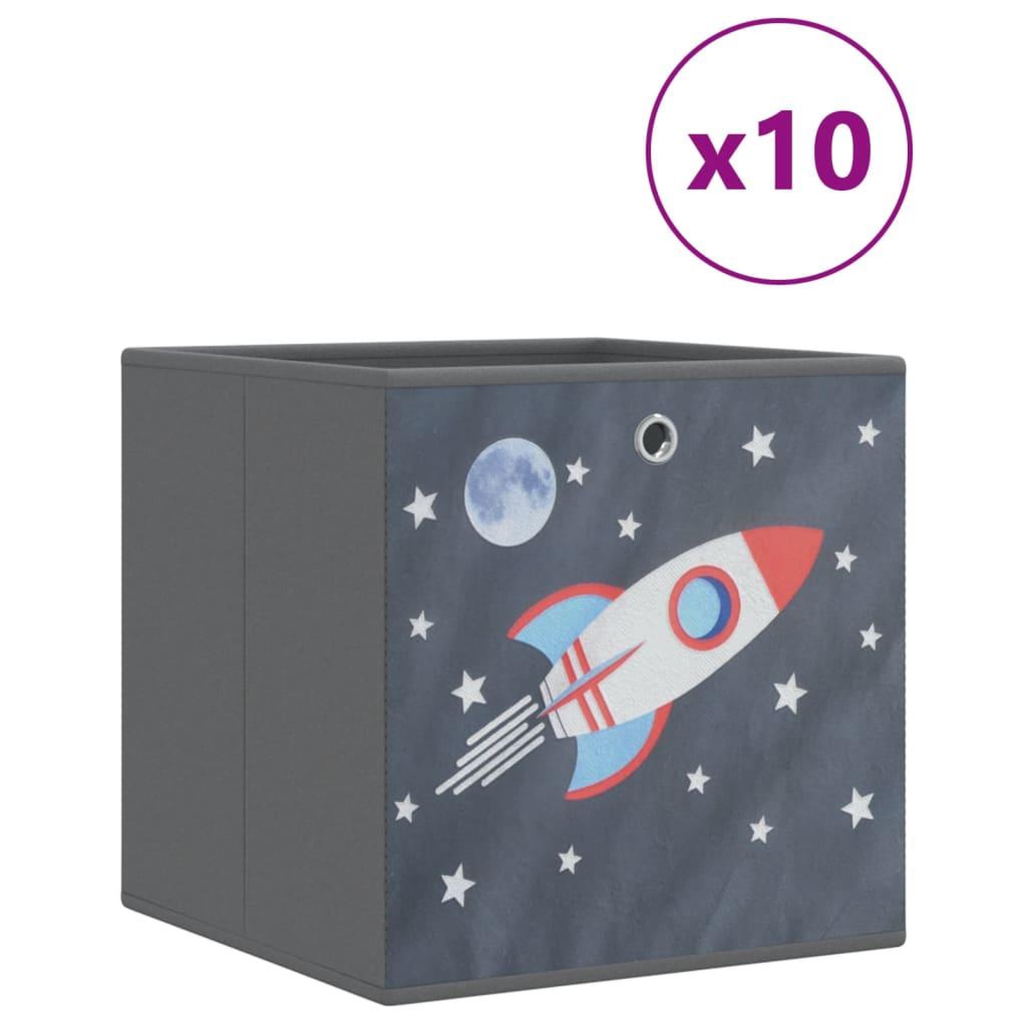 Voir la diapositive 2 : VIDAXL Boîtes de rangement pliables 10 pcs 32x32x32 cm tissu intisse