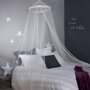Voir la diapositive 3 : ATMOSPHERA Ciel de Lit Enfant  Princesse  60x250cm Blanc
