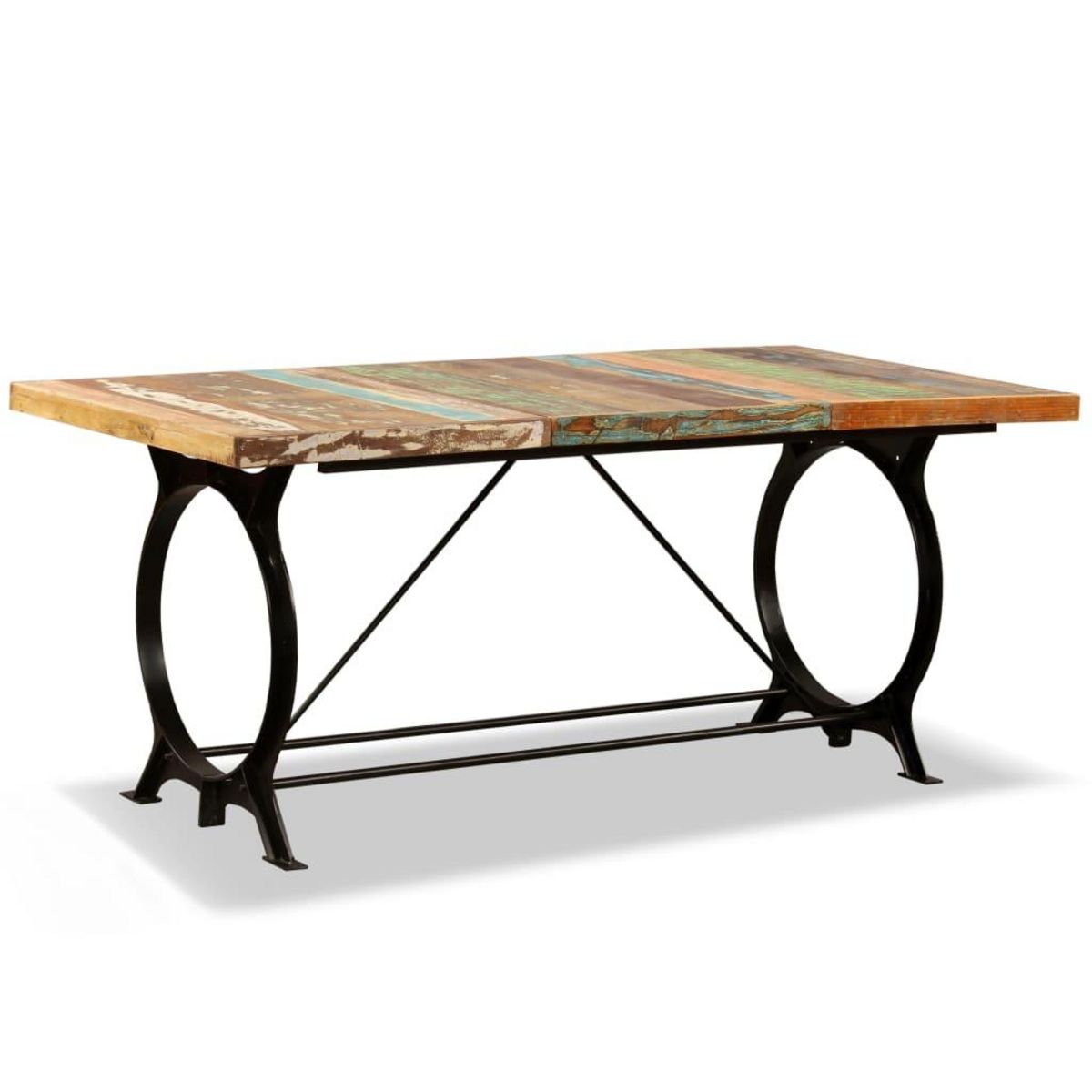 VIDAXL Table a manger Bois de recuperation massif 180 cm