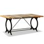 Voir la diapositive 2 : VIDAXL Table a manger Bois de recuperation massif 180 cm