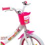  Vélo 16  Fille  LICORNE/UNICORN  pour enfant de 105/120 cm avec stabilisateurs à molettes - 2 freins - Panier avant - Porte poupée arrière