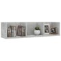 Voir la diapositive 3 : VIDAXL Etagere murale a CD Gris beton 75x18x18 cm Bois d'ingenierie