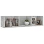Voir la diapositive 3 : VIDAXL Etagere murale a CD Gris beton 75x18x18 cm Bois d'ingenierie