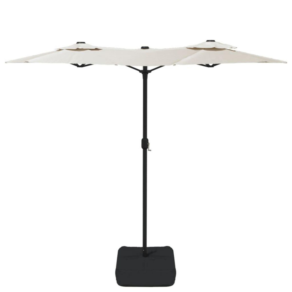 VIDAXL Parasol de jardin a double tete blanc sable 316x240 cm