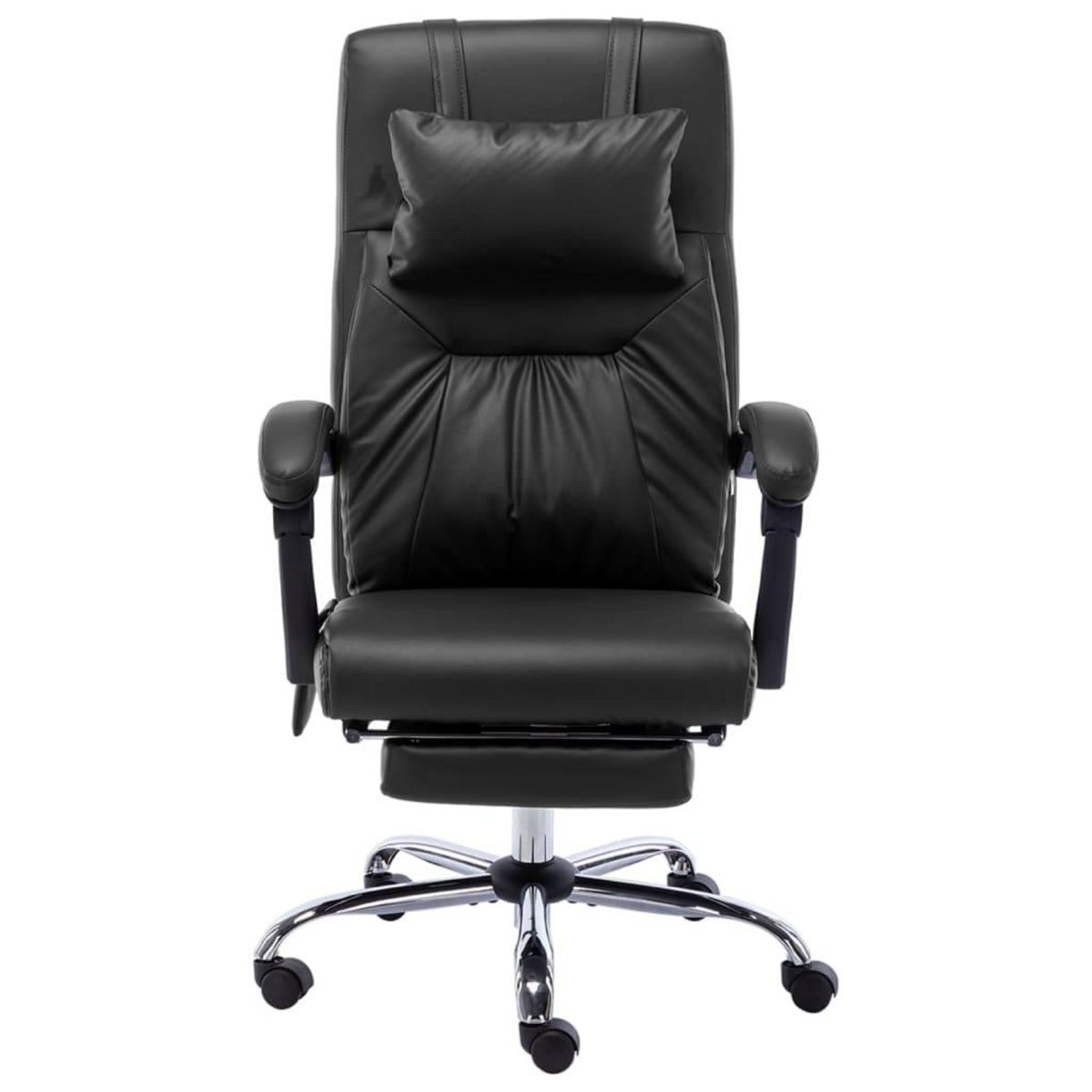 VIDAXL Chaise de bureau de massage Noir Similicuir