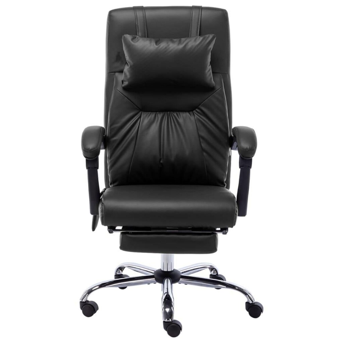 VIDAXL Chaise de bureau de massage Noir Similicuir