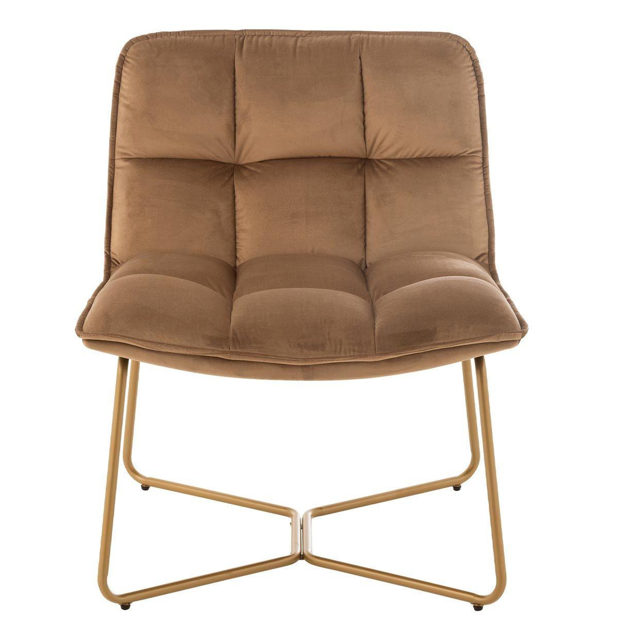 Voir la diapositive 2 : J-LINE Fauteuil lounge design  pierre  85cm marron