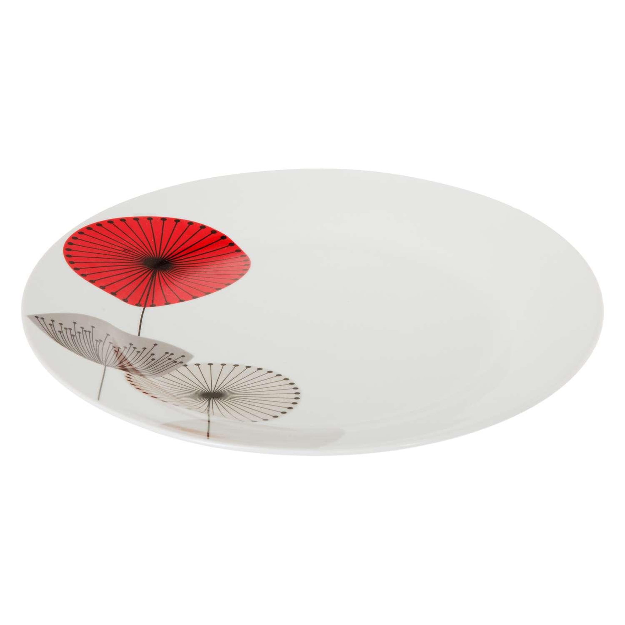 Voir la diapositive 4 : SECRET DE GOURMET Service vaisselle 18 pièces oscara - blanc et rouge
