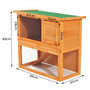 Voir la diapositive 3 : PAWHUT Clapier à lapin cage à lapin 2 étages plateau coulissant rampe et toit ouvrant 90L x 45l x 80H cm