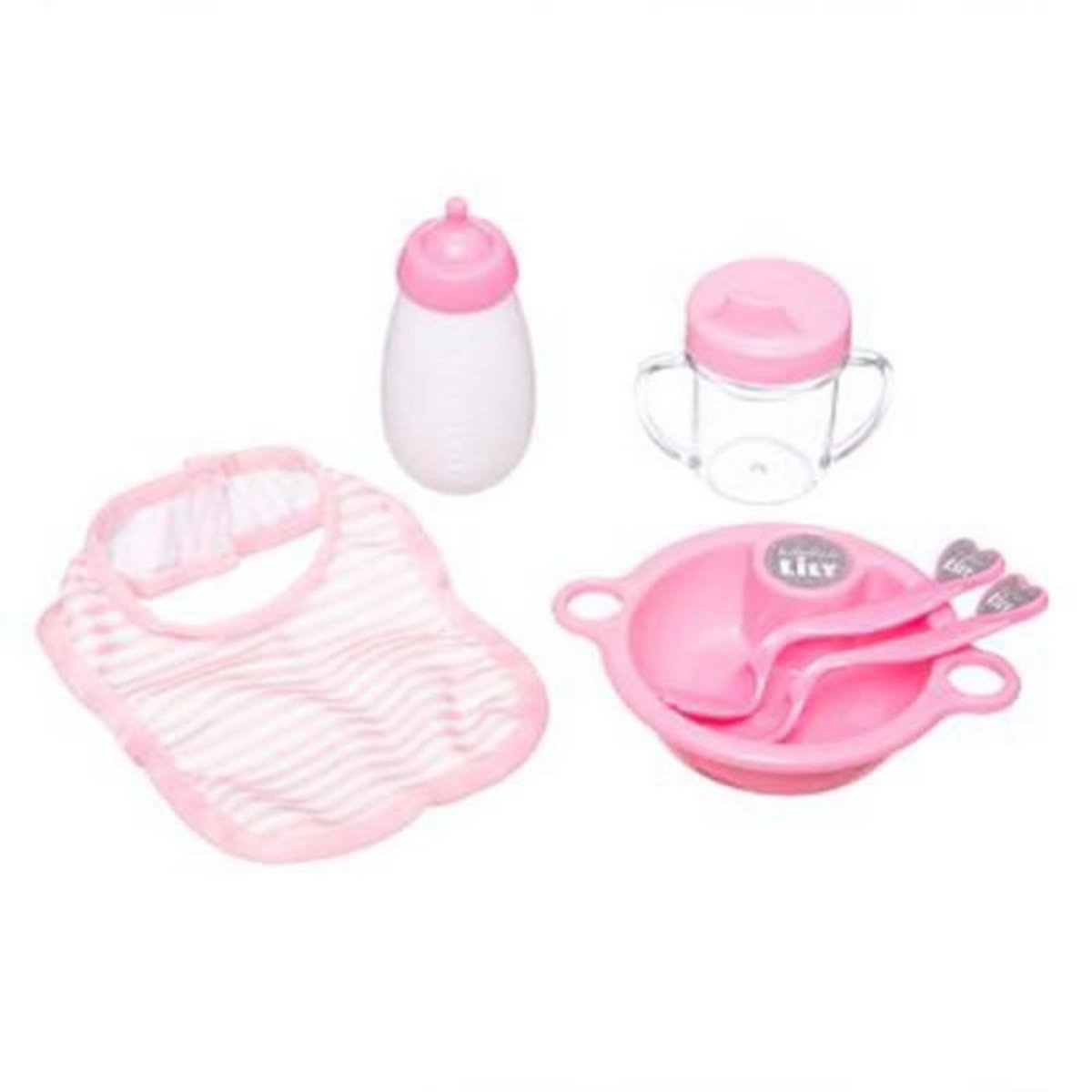 Be Toys Set Repas 6 Pièces pour Bébé  Accessoires  Rose