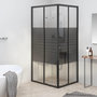 Voir la diapositive 1 : VIDAXL Cabine de douche a rayures ESG 90x70x180 cm Noir