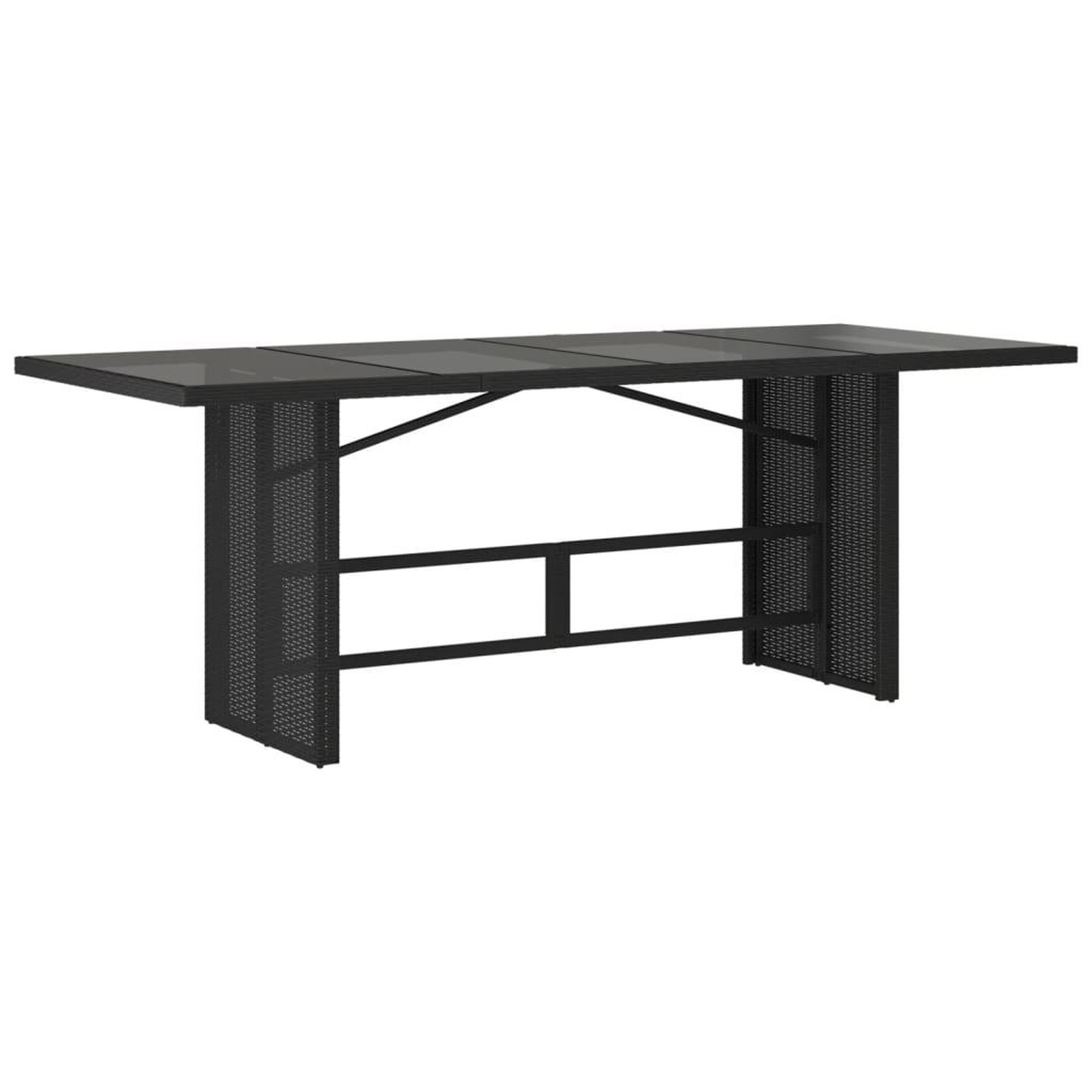 Voir la diapositive 4 : VIDAXL Ensemble a manger de jardin 9pcs coussins noir resine tressee
