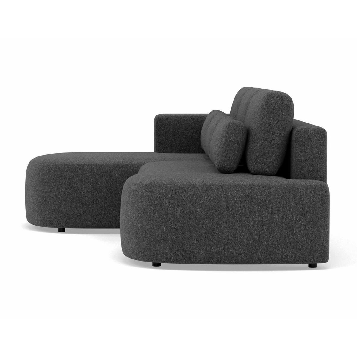 LISA DESIGN Mahina - canapé d'angle gauche 4 places convertible avec coffre en tissu texturé