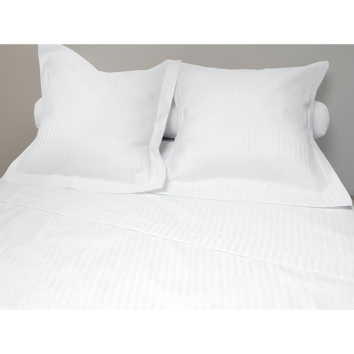 Eden Parure de drap 4 pièces en percale EDEN satin, coloris blanc