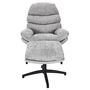 Voir la diapositive 3 : The Home Deco Factory Fauteuil relax Horten avec repose pieds - Gris