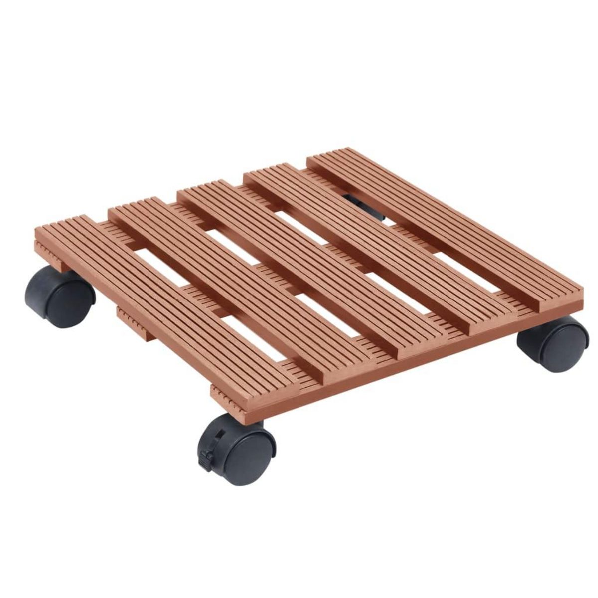 VIDAXL Chariots a plantes 4 pcs Marron 30x30x7,5 cm WPC