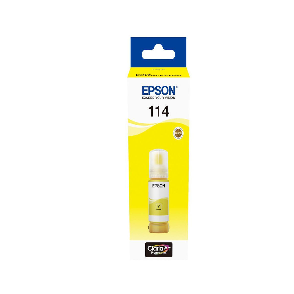 Epson Cartouche d'encre Bouteille d'Encre Ecotank 114 Jaune (Yellow) - C13T07B340