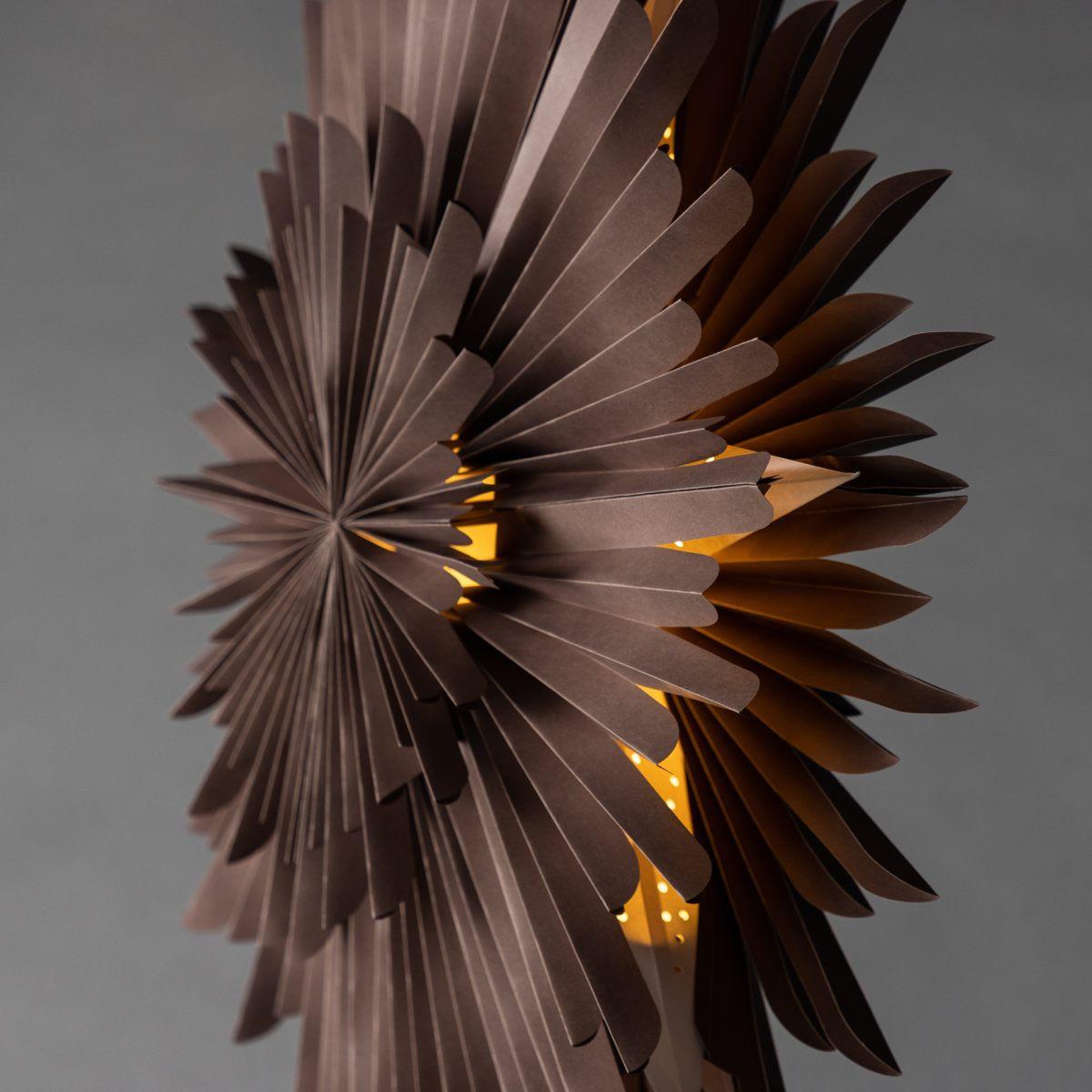 Voir la diapositive 6 : Paris Prix Lampe suspension design  selen  80cm marron