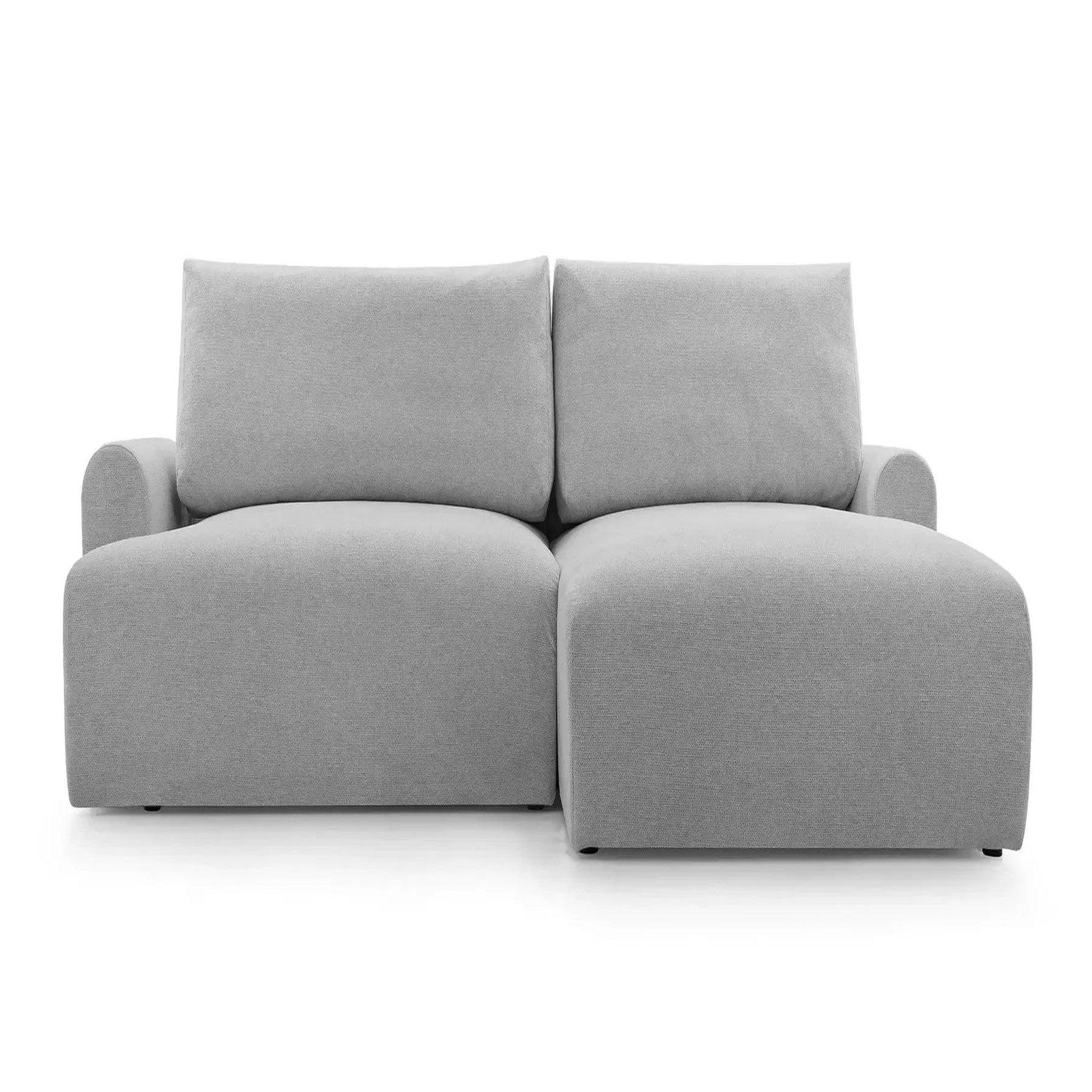 Voir la diapositive 1 : CASANOVA PARIS Raphaelle - canapé d'angle convertible tissu lisse 4 places droit