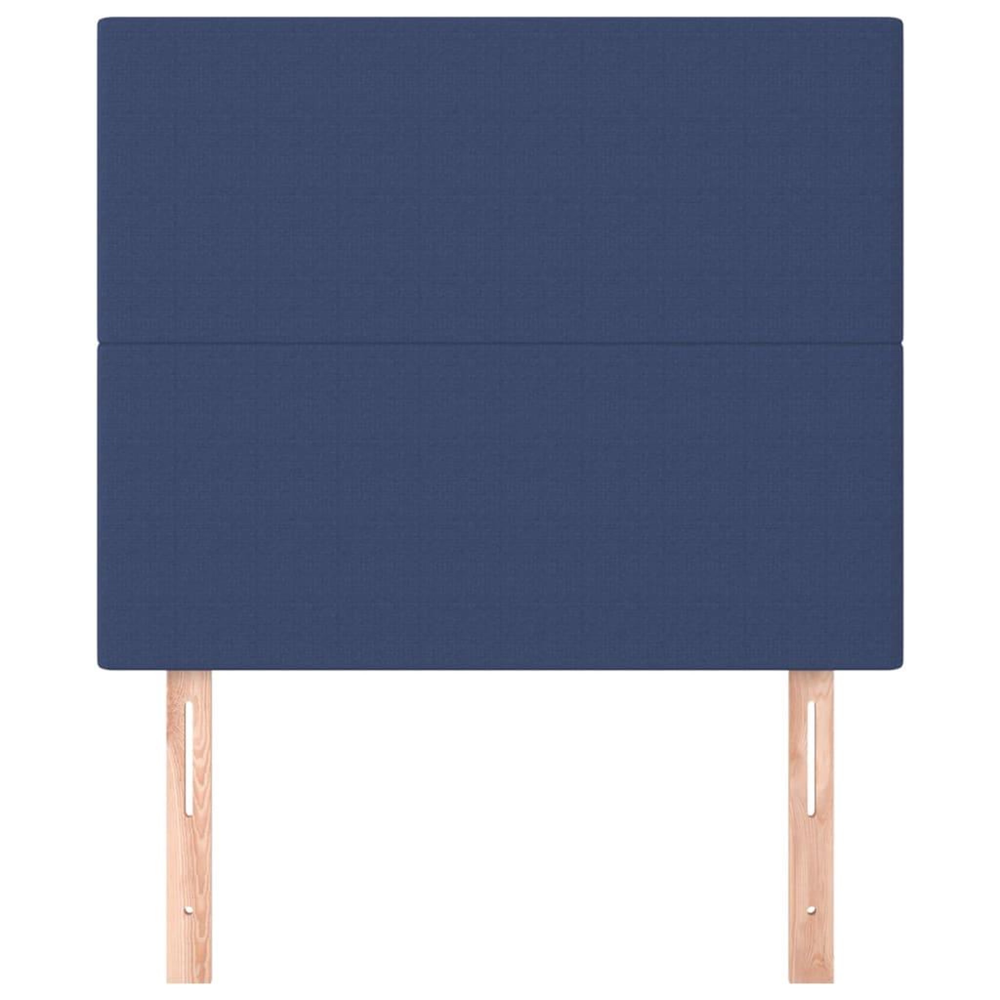 Voir la diapositive 3 : VIDAXL Tetes de lit 2 pcs Bleu 90x5x78/88 cm Tissu