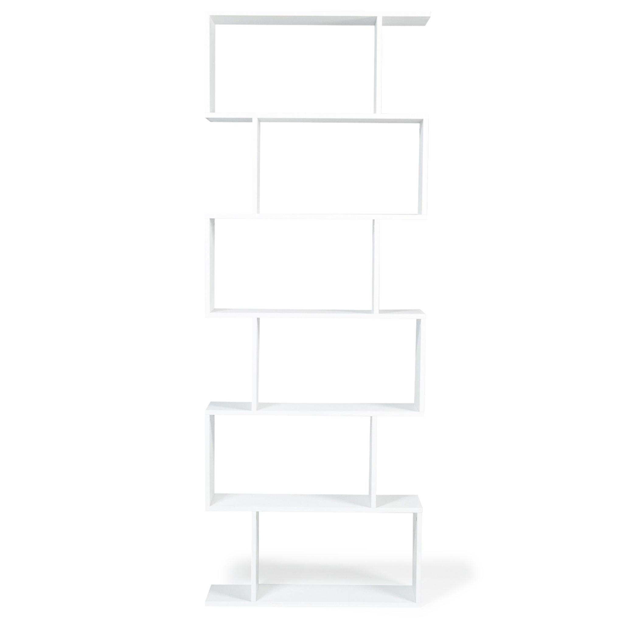 Voir la diapositive 3 : ID MARKET Etagère bibliothèque sofia forme s bois blanc 189 cm
