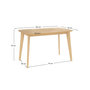 Voir la diapositive 4 : Rendez vous déco Table rectangulaire 4 personnes en bois clair 120 cm - Oman