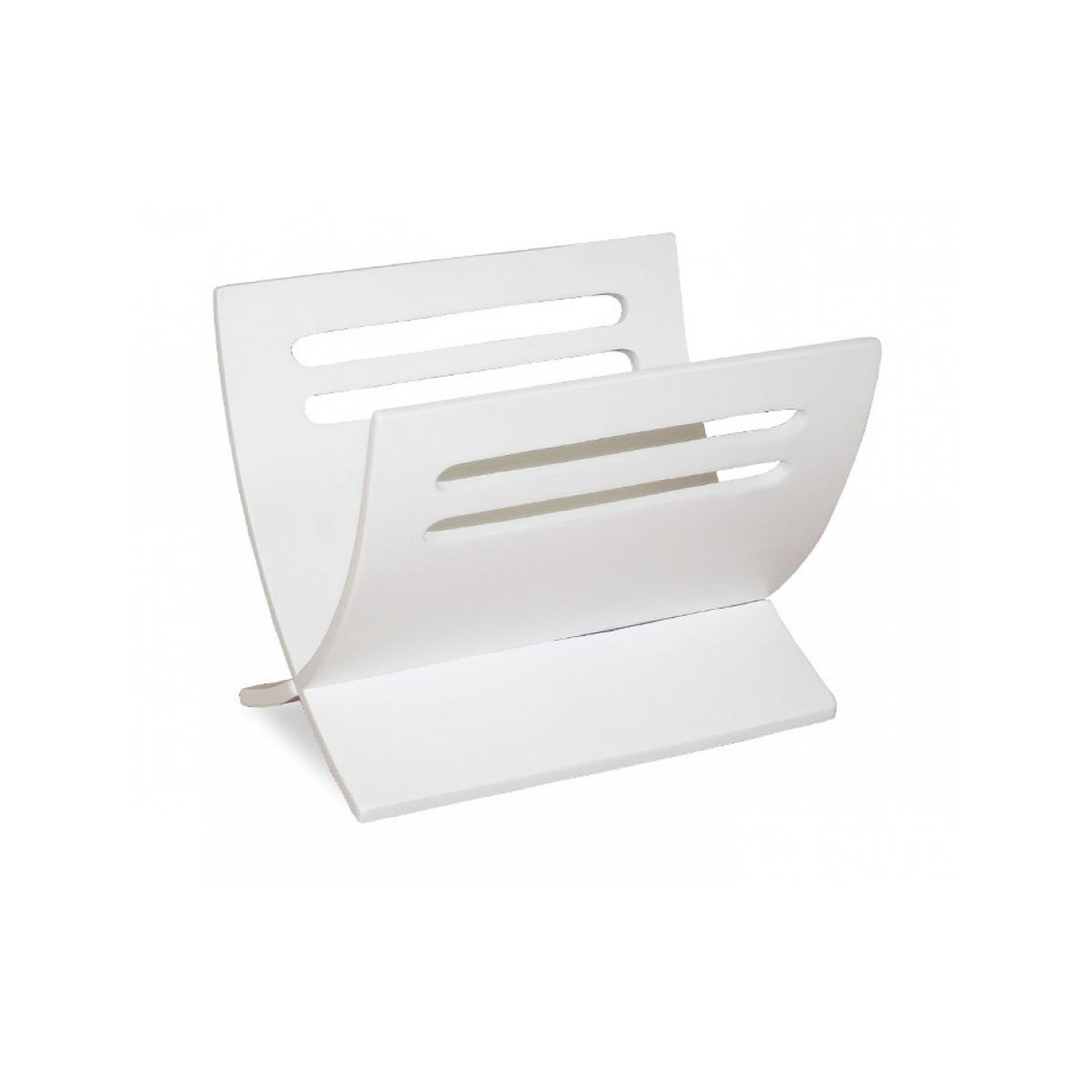 Voir la diapositive 2 : HomeStyle4U Porte journaux en bois Blanc peint