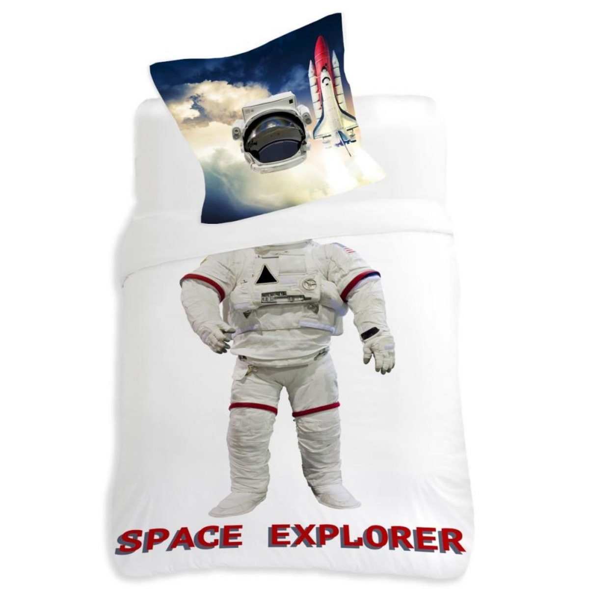 Dourev Housse de couette140x200 COSMONAUTE + 1 taie
