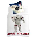 Dourev Housse de couette140x200 COSMONAUTE + 1 taie
