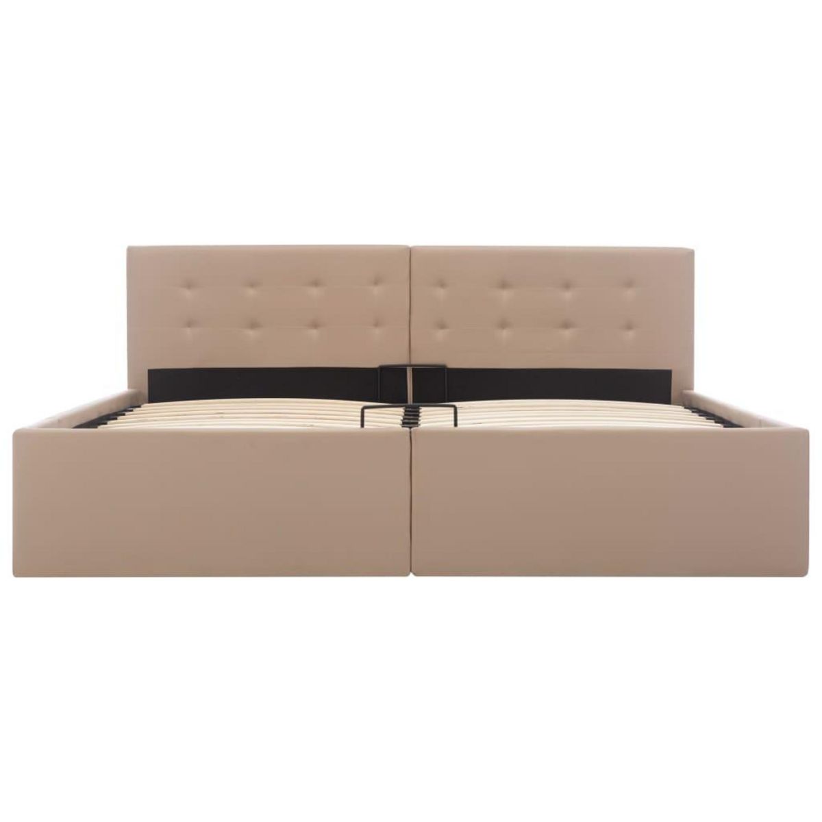 VIDAXL Cadre de lit avec rangement hydraulique Similicuir 160x200 cm