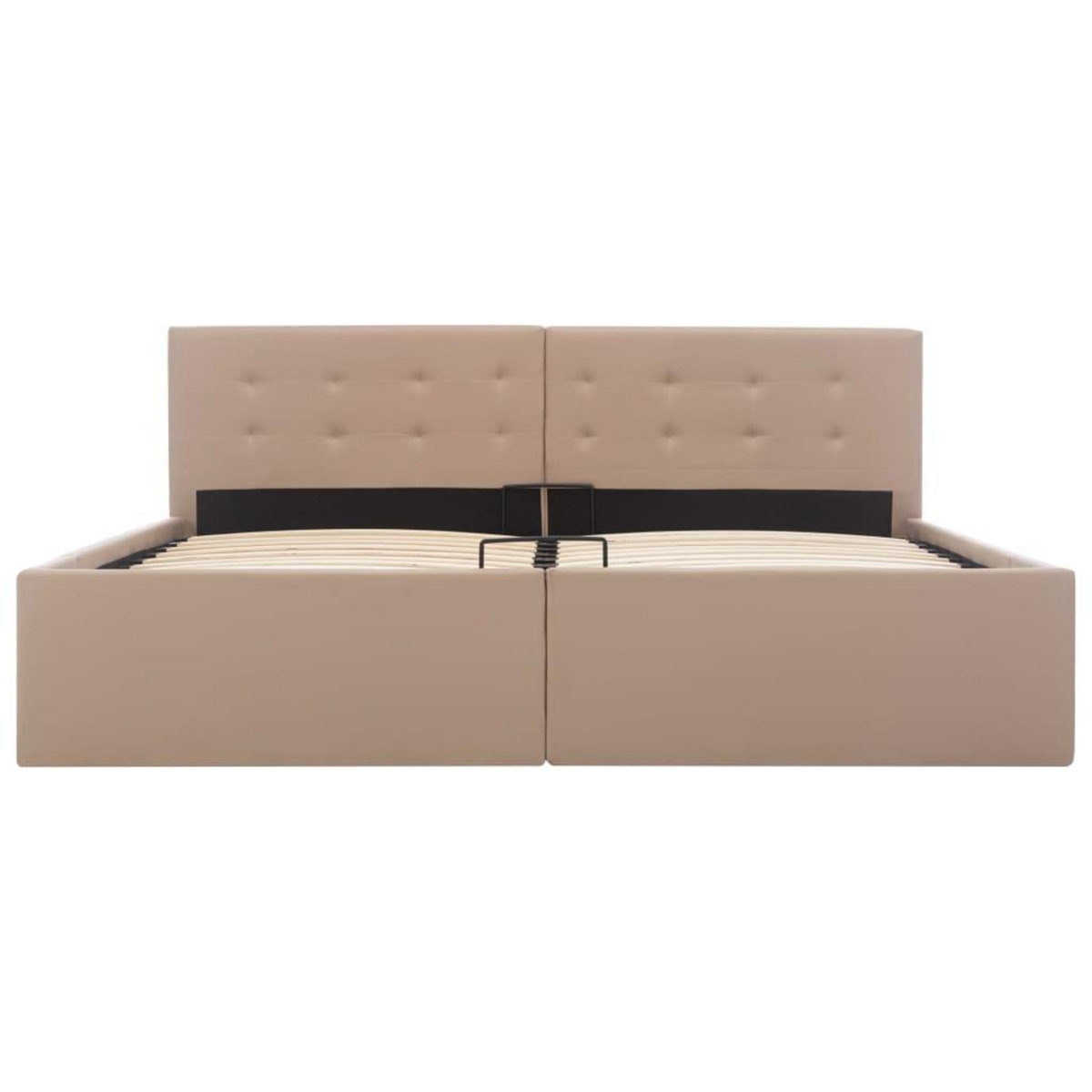 VIDAXL Cadre de lit avec rangement hydraulique Similicuir 160x200 cm