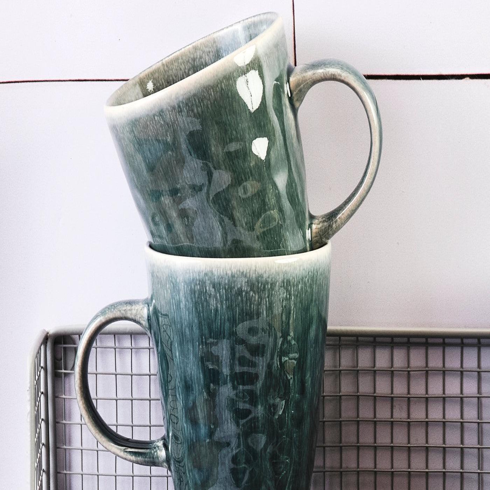 Voir la diapositive 5 : BJORN Mug moon 40cl - 6 pièces - pétrole