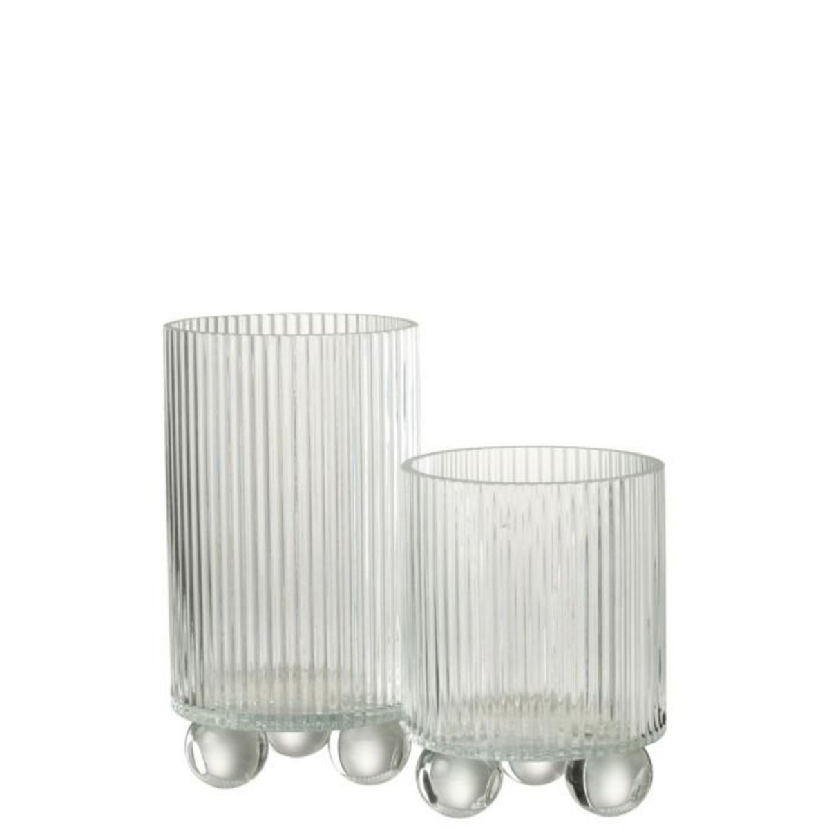 Paris Prix Photophore Vase en Verre  Clara  21cm Transparent