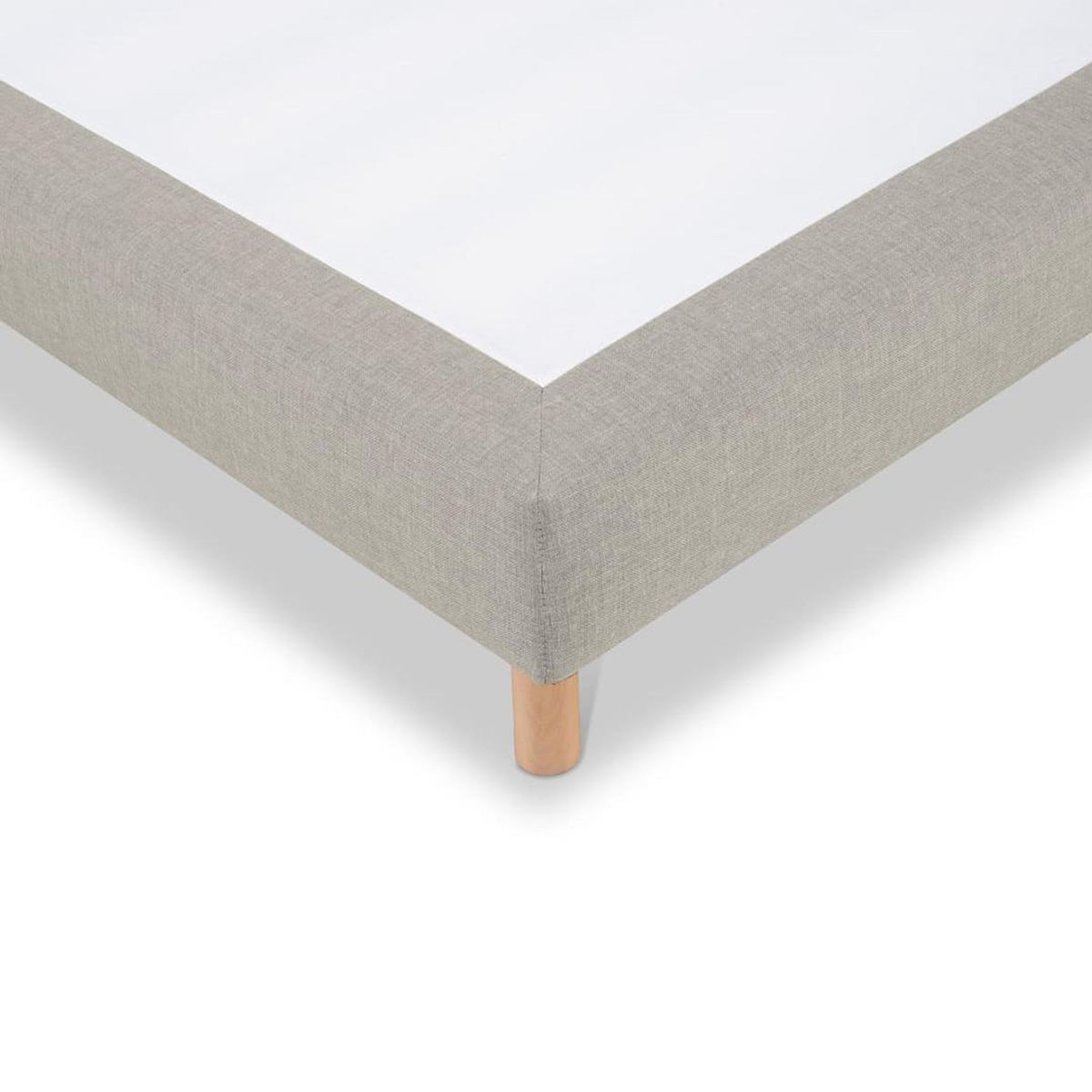 BELLECOUR BELLECOUR LITERIE | Sommier tapissier SISAL | Epaisseur 18 cm | Beige (pieds inclus)