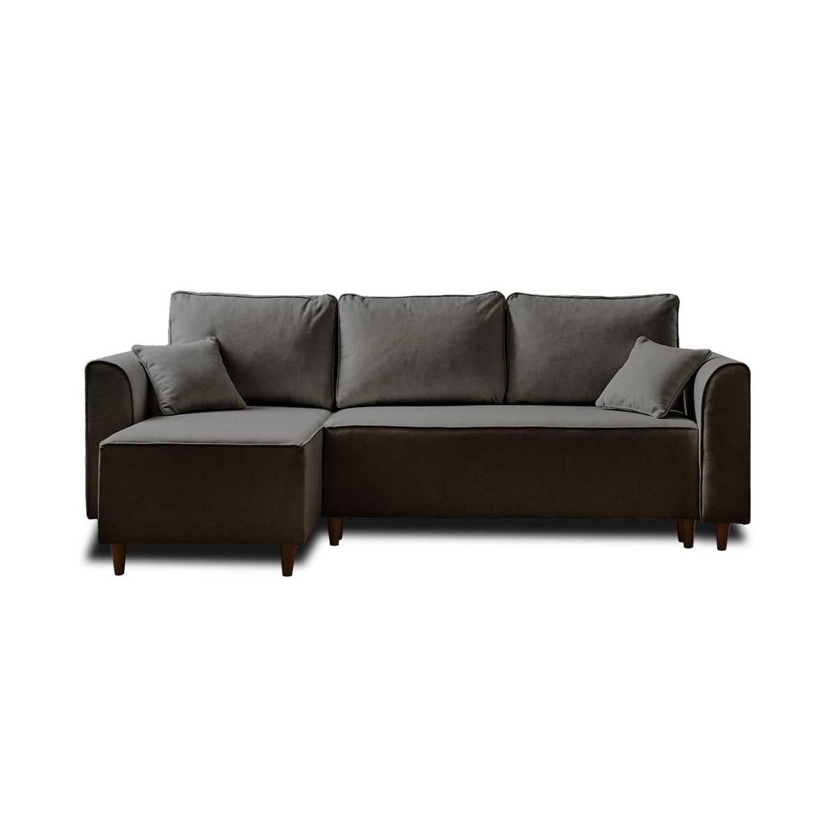 BEST MOBILIER Saphir - canapé d'angle réversible 4 places - convertible - avec coffre - en tissu