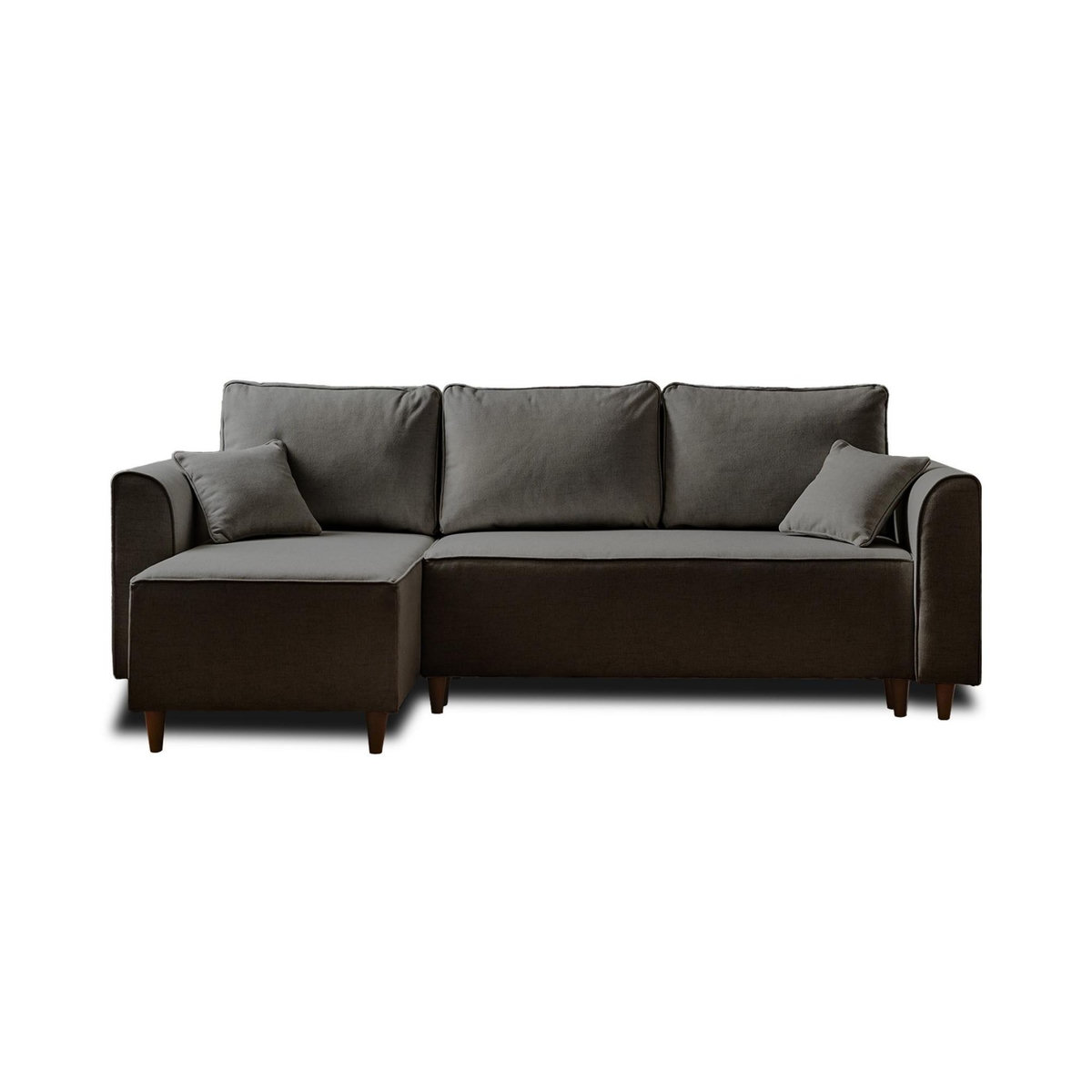 BEST MOBILIER Saphir - canapé d'angle réversible 4 places - convertible - avec coffre - en tissu