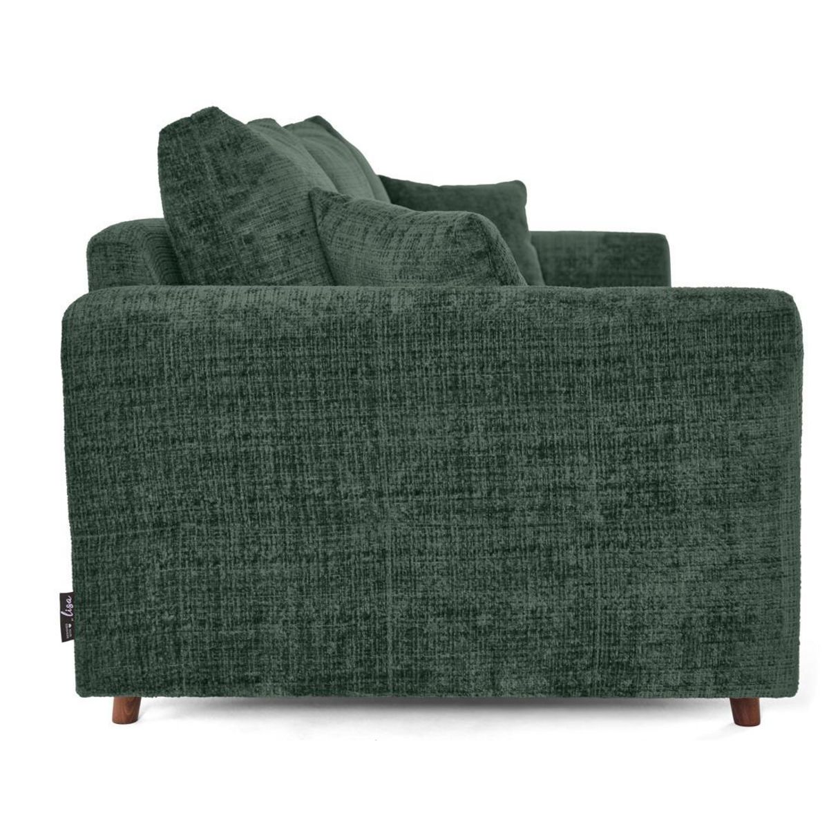 LISA DESIGN Rune - canapé droit 3 places en velours texturé