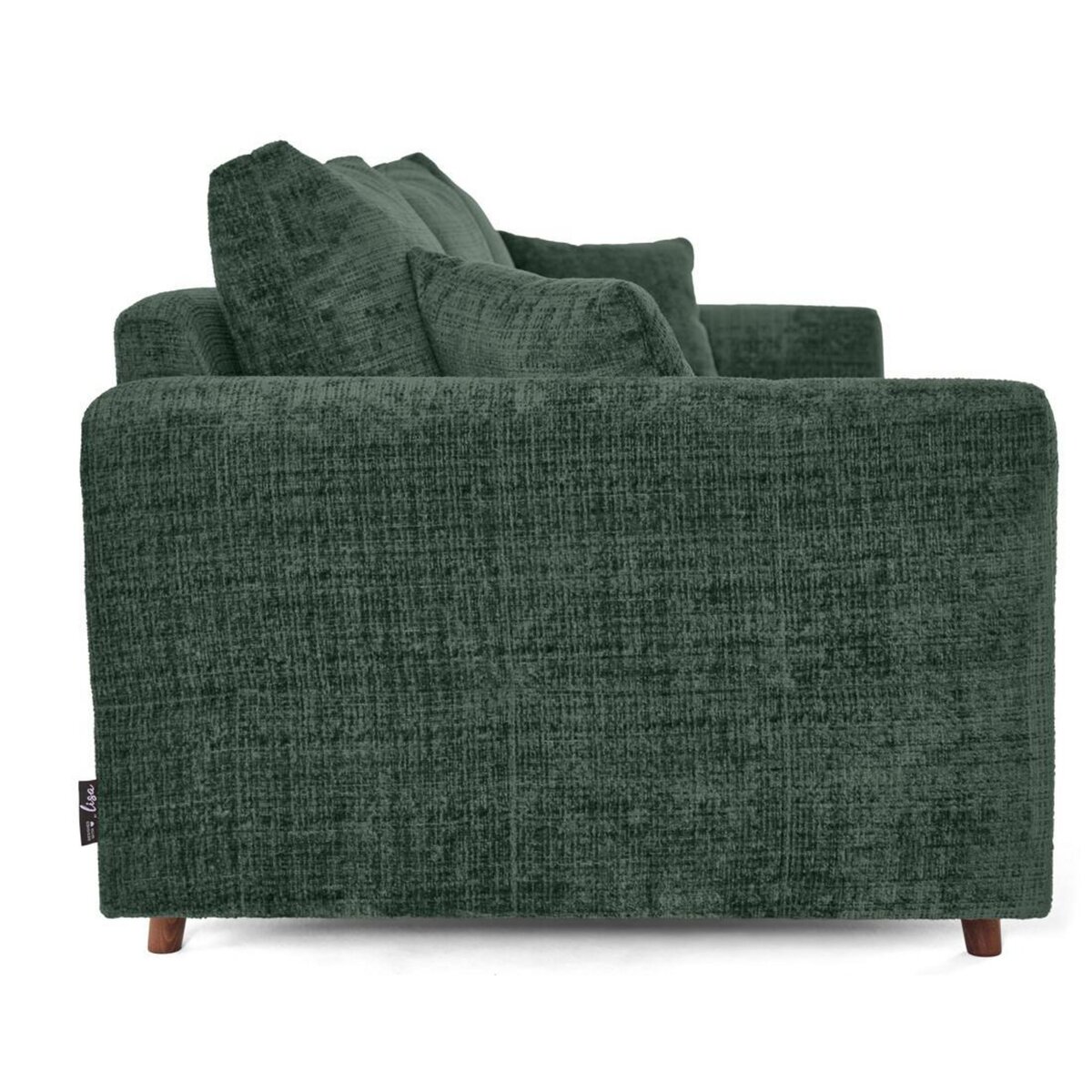 LISA DESIGN Rune - canapé droit 3 places en velours texturé