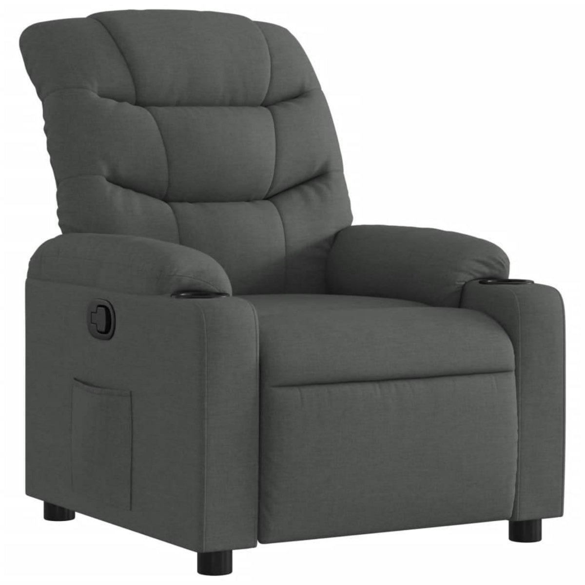 VIDAXL Fauteuil inclinable Gris fonce Tissu