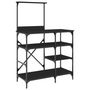 Voir la diapositive 2 : VIDAXL Support de boulanger noir 90x40x132 cm bois ingénierie et métal