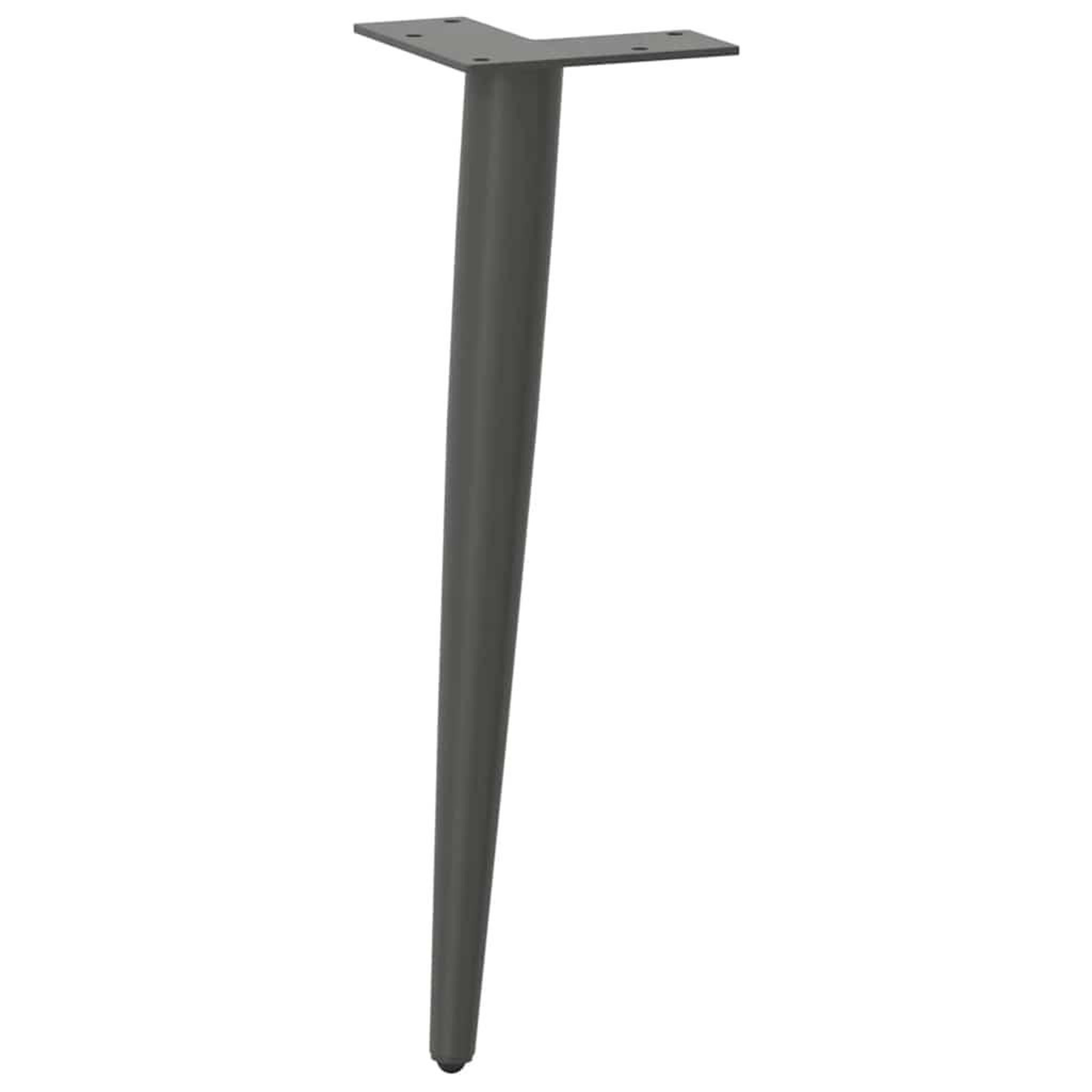 Voir la diapositive 4 : VIDAXL Pieds de table basse forme conique 4 pcs anthracite 30-31 cm
