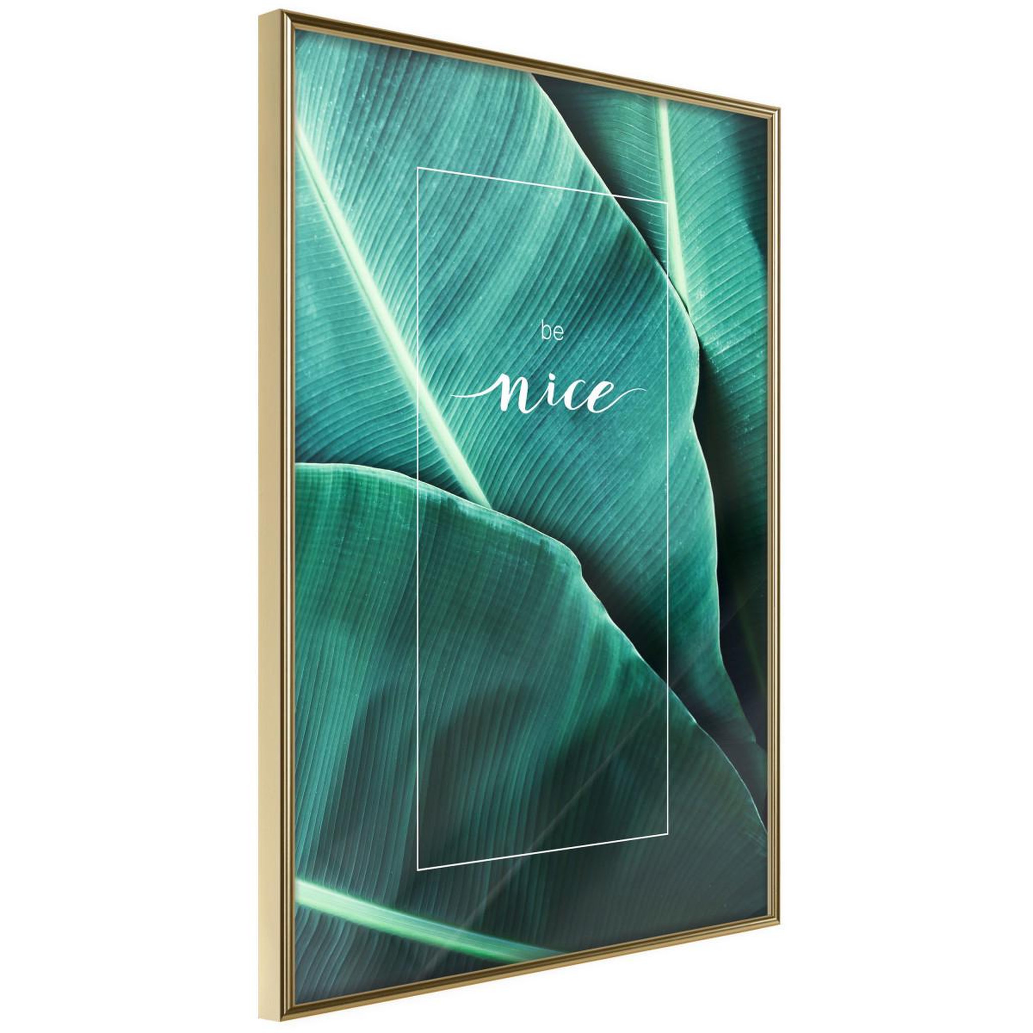 Paris Prix Affiche murale encadrée  banana leaves with a message green