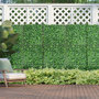 Voir la diapositive 2 : OUTSUNNY Haie artificielle feuilles de laurier - treillis extensible - brise-vue canisse végétale feuillage réaliste 12 panneaux 50L x 50l cm PE vert
